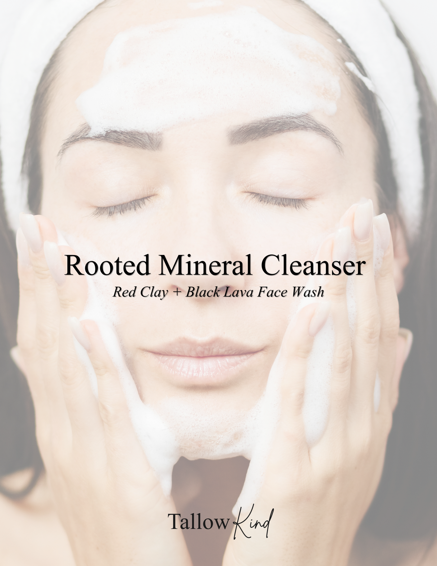 Rooted Face Wash (Alpha Gal Friendly) | Red Clay + Black Lava Mineral Cleanser
