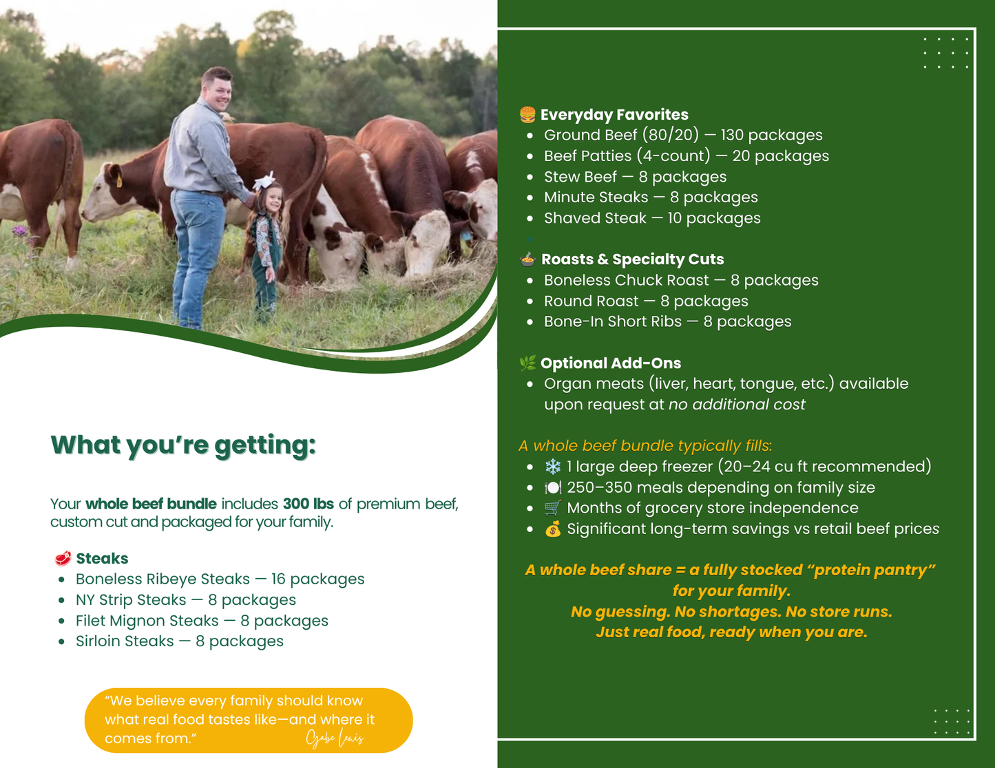 Whole Beef Bundle Deposit – Reserve a Full Freezer of Premium Beef