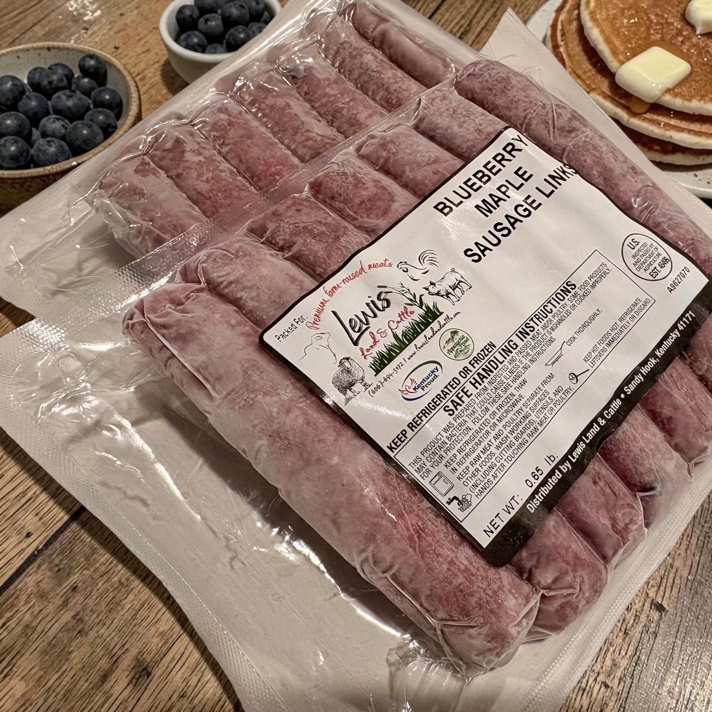 Blueberry Maple Breakfast Sausage Links