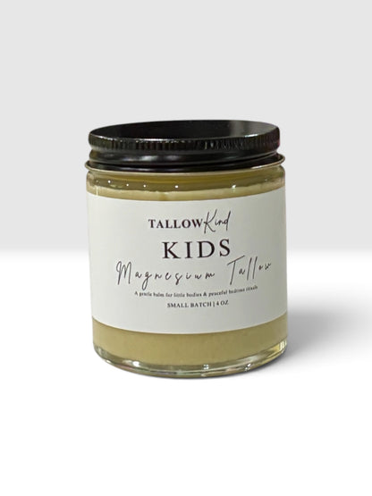 Natural Children's Magnesium Tallow Cream for Bedtime | 4 oz