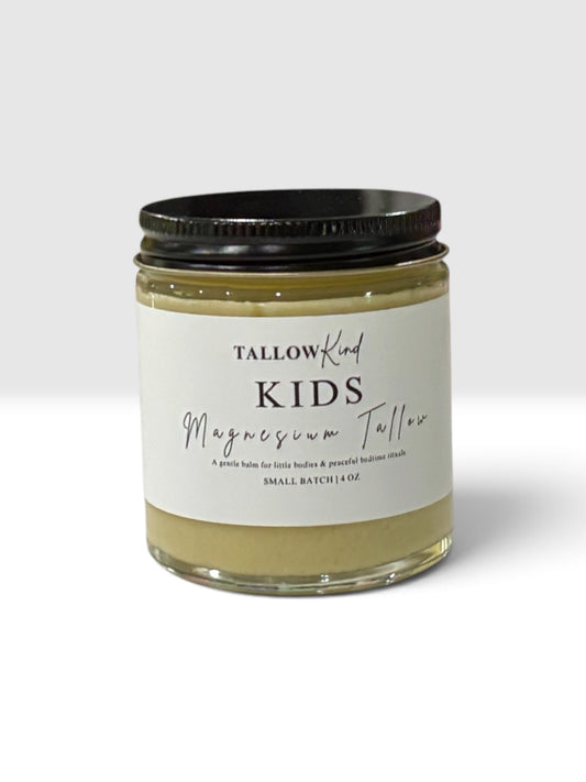 Natural Children's Magnesium Tallow Cream for Bedtime | 4 oz