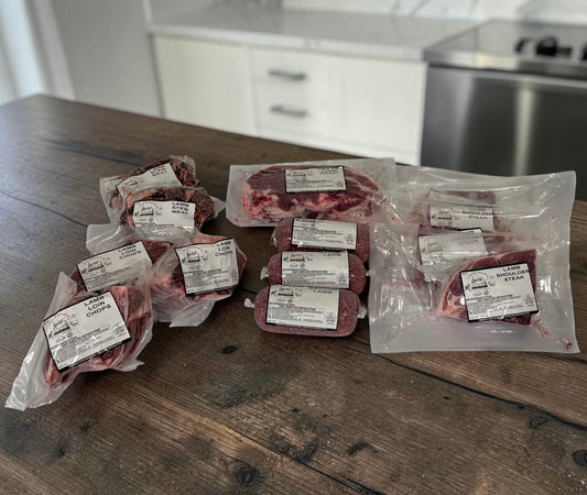 14 lb Pasture-Raised Side of Lamb Bundle – 11 Packages