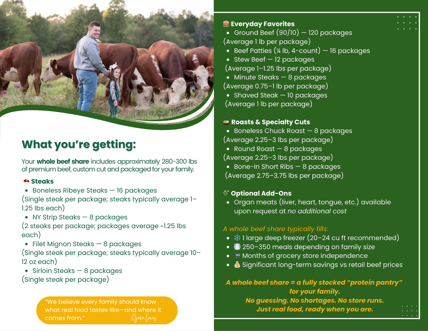 Whole Beef Share Deposit – Reserve a Full Freezer of Premium Beef