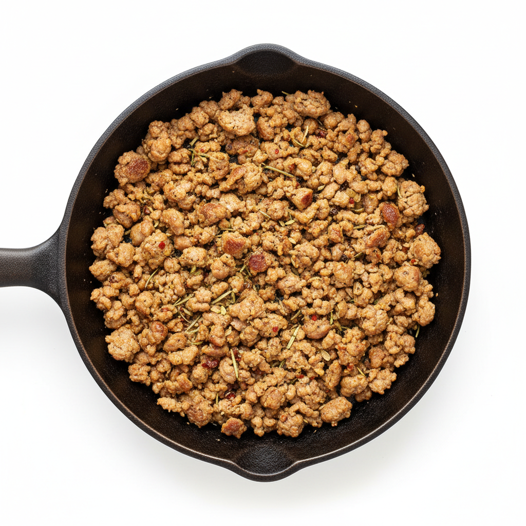 cooked ground lamb