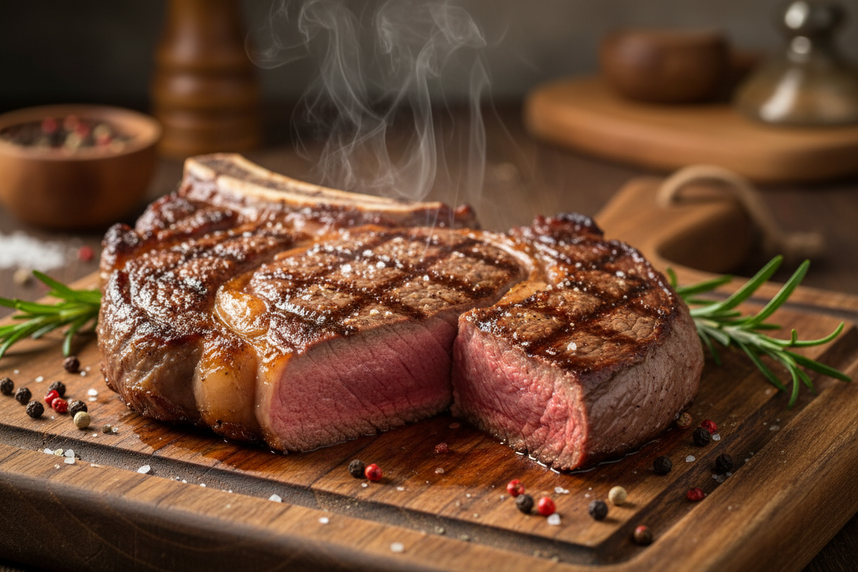 seared ribeye steak